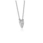 Diamond Heart Design Pendant in 14K White Gold, view 2