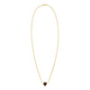 14K Yellow Gold Garnet Heart Necklace (1.50 mm)
