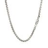 Sterling Silver Rhodium Plated Round Box Chain (3.00 mm), view 3