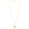 Checkered Heart Necklace in 14K Yellow Gold