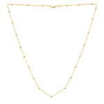 Textured Saturn Bead Necklace in 14K Yellow Gold, view 2