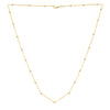 Textured Saturn Bead Necklace in 14K Yellow Gold