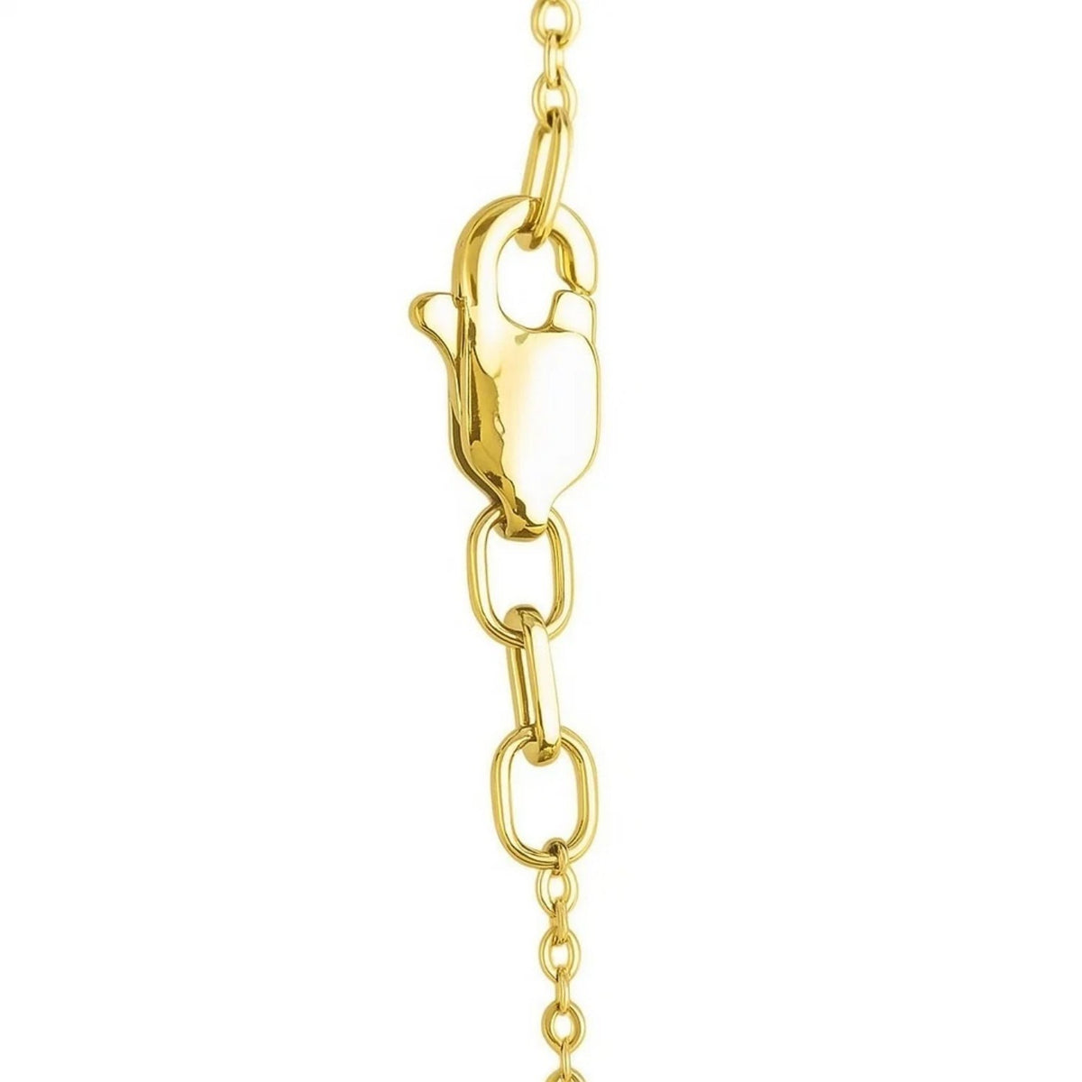 Textured Saturn Bead Necklace in 14K Yellow Gold, view 3