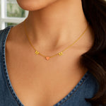 14K Yellow and Rose Gold Mom Necklace, view 2