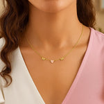 14K Yellow and Rose Gold Mom Necklace, view 3