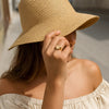 14K Yellow Gold Oval Satin Signet Ring