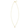 14K Yellow Gold Petite Diamond Cross Necklace