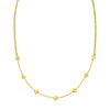 14K Yellow Gold Adjustable Heart Link Necklace