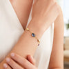 14K Yellow Gold Oval Gemstone and Bead Bracelet, view 3
