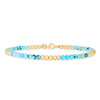 14K Yellow Gold Turquoise Pallina Bead Bracelet (3.00 mm), view 2