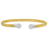 14K Yellow Gold Round End Tubogas Cuff Bangle (3.90 mm), view 2