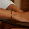 14K Yellow Gold Round End Tubogas Cuff Bangle (3.90 mm), view 5