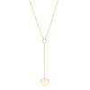 Lariat Heart Necklace in 10K Yellow Gold