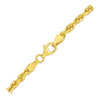 10K Yellow Gold Solid Diamond Cut Rope Bracelet (4.00 mm), view 3