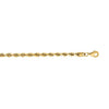 10K Yellow Gold Solid Diamond Cut Rope Bracelet (4.00 mm), view 4