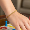 10K Yellow Gold Solid Diamond Cut Rope Bracelet (4.00 mm), view 8
