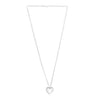 Sterling Silver Rhodium Plated Puffed Heart Pendant