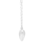 Sterling Silver Rhodium Plated Puffed Heart Pendant, view 3