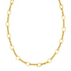 14K Yellow Gold Five and One Oval Link Chain Necklace