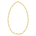 14K Yellow Gold Five and One Oval Link Chain Necklace, view 2