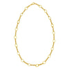 14K Yellow Gold Five and One Oval Link Chain Necklace