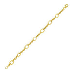14K Yellow Gold Five and One Oval Link Chain Necklace, view 3