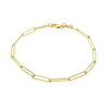14K Yellow Gold Wire Paperclip Bracelet (2.70 mm), view 2