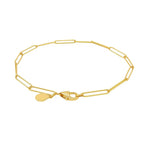 14K Yellow Gold Wire Paperclip Bracelet (2.70 mm), view 3