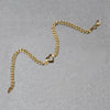 14K Yellow Gold 7 inch Curb Chain Bracelet with Heart (3.40 mm), view 5