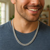 Sterling Silver Rhodium Plated Miami Cuban Chain (7.00 mm), view 4