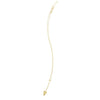 14K Yellow Gold Elongated Heart and Bead Station Necklace