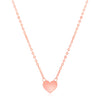 14k Rose Gold Polished Mini Heart Necklace