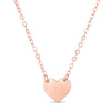 14k Rose Gold Polished Mini Heart Necklace