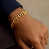 10K Yellow Gold Semi Solid Miami Cuban Bracelet (10.70 mm), view 5