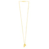 14K Yellow Gold Helium Initial P Pendant