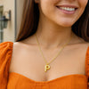14K Yellow Gold Helium Initial P Pendant
