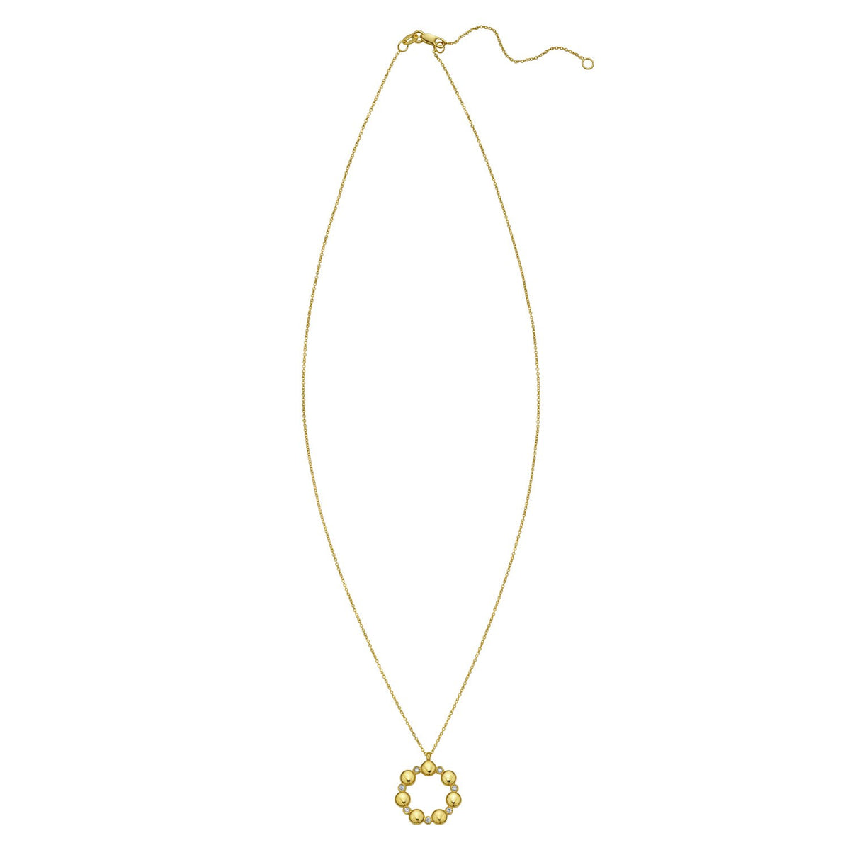 14K Yellow Gold Diamond Cut Cable Chain Necklace, view 2