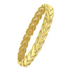 14K Yellow Gold Chevron Link Bangle (10.00 mm), view 3