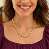 Sterling Silver Yellow Gold Plated Miami Cuban Chain (6.30 mm), view 4