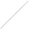 Sterling Silver Rhodium Plated Puffed Mariner Anklet