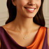 14K Yellow Gold Yours Truly Large Initial V Necklace