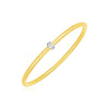 14K Yellow Gold Stretch Bangle with Diamonds (3.00 mm)