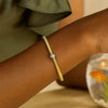 14K Yellow Gold Stretch Bangle with Diamonds (3.00 mm), view 5