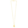 14K Yellow Gold Helium Initial G Pendant