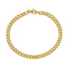 14K Yellow Gold Petite Faceted Cuban Link Chain Bracelet (4.50 mm)