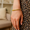 14K Yellow Gold Petite Faceted Cuban Link Chain Bracelet (4.50 mm), view 4