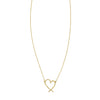 14K Yellow Gold Delicate Heart Necklace