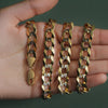 14k Two Tone Gold Pave Curb Chain (11.23 mm)