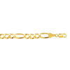 10K Yellow Gold Solid Figaro Bracelet (7.90 mm), view 6