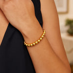 Polished 8mm Bead Bracelet in 14K Yellow Gold (8.00 mm), view 5